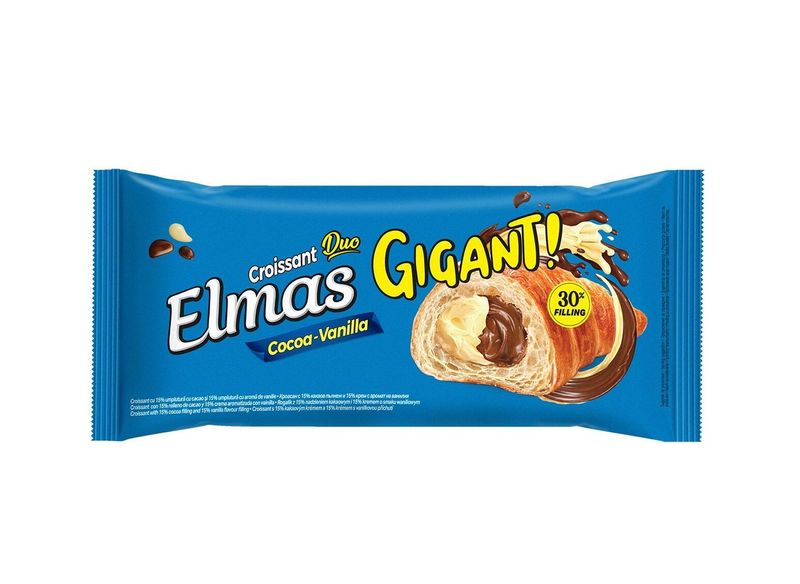 Croissant Elmas Gigant Cocoa Vanilla 160g