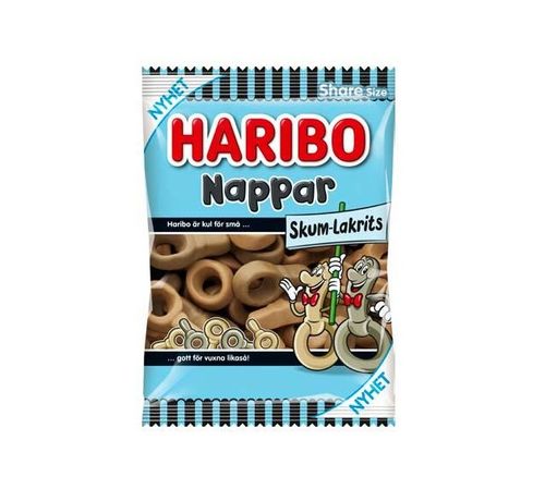 Haribo Nappar Skum Lakris 120g