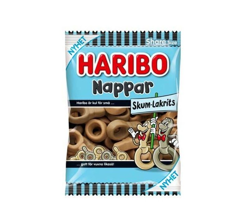 Haribo Nappar Skum Lakris 120g