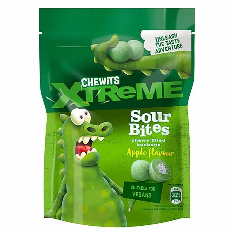 Chewits Xtreme Apple Sour Bites 115g