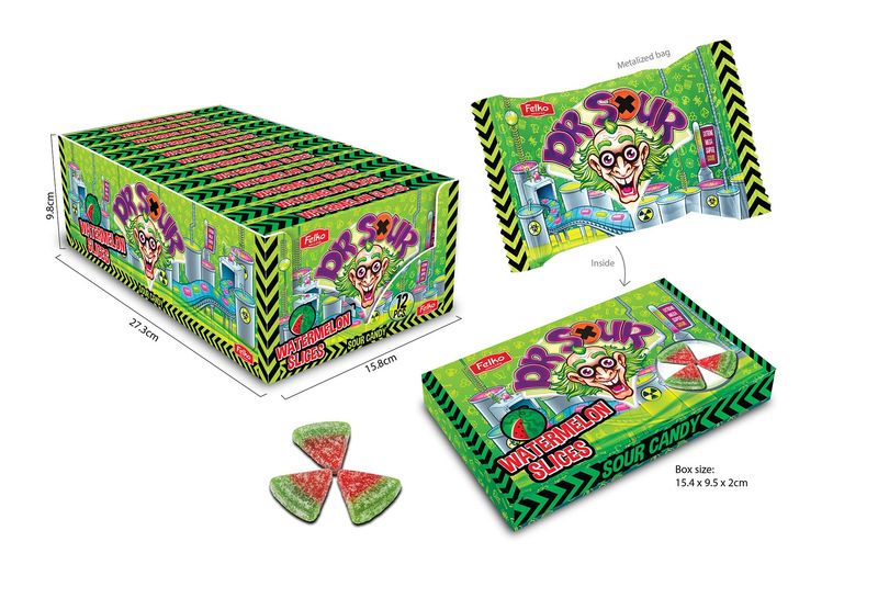 Dr. Sour Watermelon Slices 80g