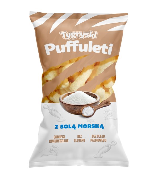 Hovedbilde Tygryski Puffuleti Corns Snacks (Sea Salt) 85g