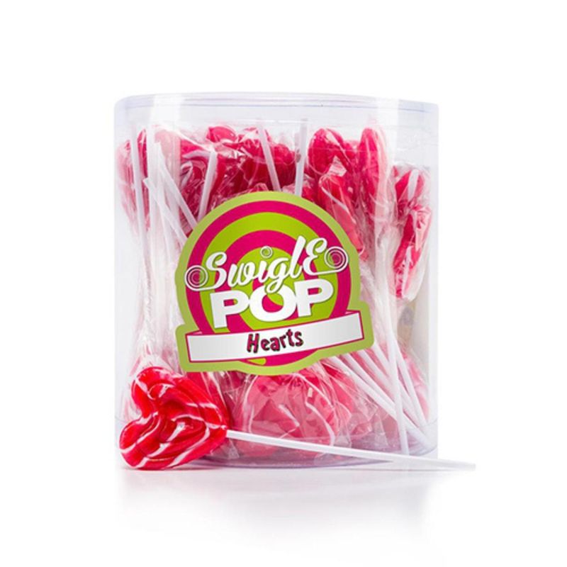 Swigle Pop Mini Hearts Red 50x12g