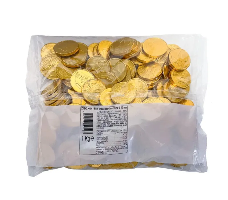 Gullmynter Sjokolade (Euro) 1kg