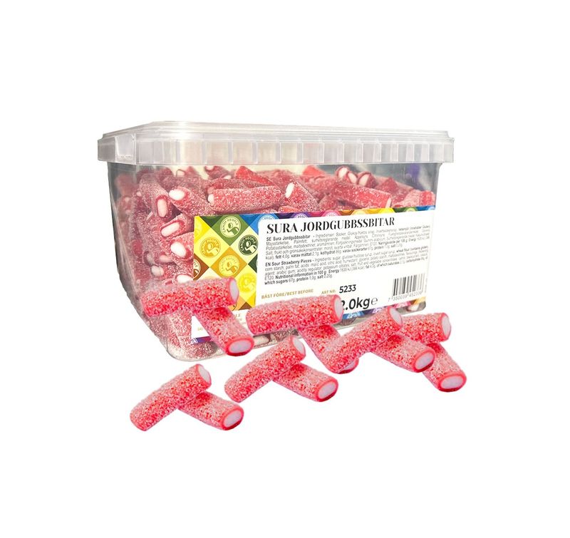 Jordgubbsbitar Sura 2kg
