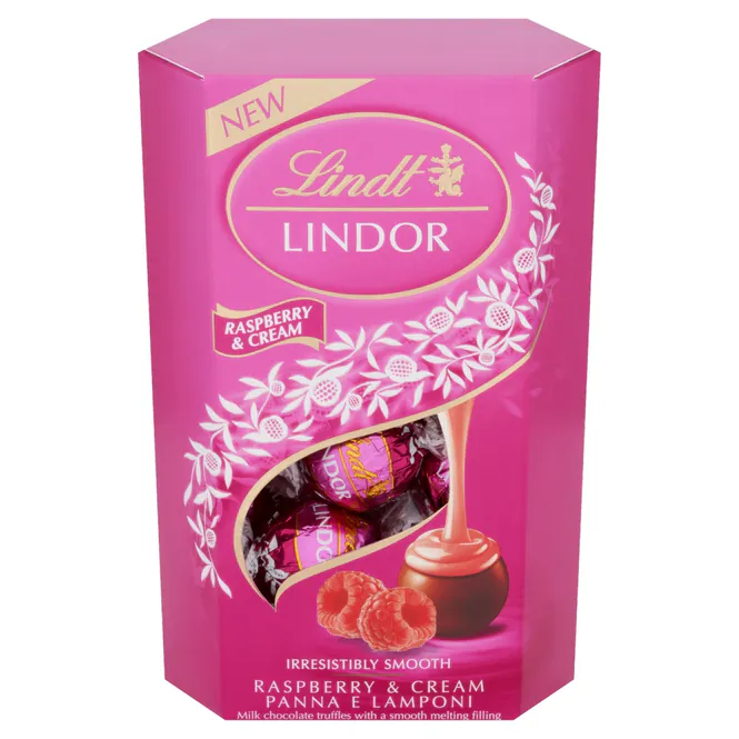 Hovedbilde Lindt Lindor Raspberry & Cream Chocolate Truffles ...