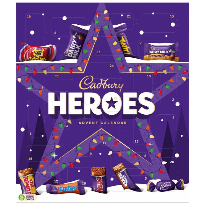 Hovedbilde Cadbury Heroes Chocolate Adventskalender 230g