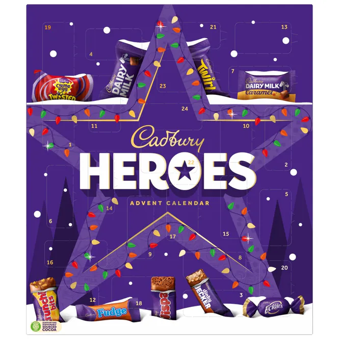 Hovedbilde Cadbury Heroes Chocolate Adventskalender 230g