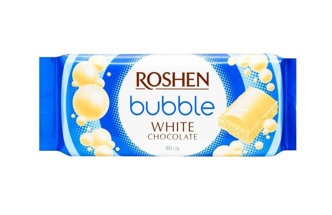 Hovedbilde Roshen White Chocolate Aero 80g